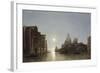 The Grand Canal by Moonlight-Henry Pether-Framed Giclee Print