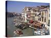 The Grand Canal from the Rialto Bridge, Venice, Veneto, Italy-Gavin Hellier-Stretched Canvas