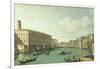 The Grand Canal from the Rialto Bridge-Canaletto-Framed Giclee Print