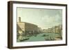 The Grand Canal from the Rialto Bridge-Canaletto-Framed Giclee Print