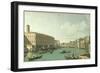 The Grand Canal from the Rialto Bridge-Canaletto-Framed Giclee Print