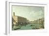 The Grand Canal from the Rialto Bridge-Canaletto-Framed Giclee Print