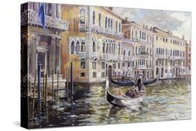 The Grand Canal in the Late Afternoon-Rosemary Lowndes-Stretched Canvas