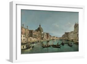 The Grand Canal in Venice with San Simeone Piccolo and the Scalzi Church, C. 1738-Canaletto-Framed Giclee Print