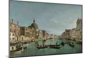 The Grand Canal in Venice with San Simeone Piccolo and the Scalzi Church, C. 1738-Canaletto-Mounted Giclee Print