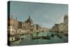 The Grand Canal in Venice with San Simeone Piccolo and the Scalzi Church, C. 1738-Canaletto-Stretched Canvas