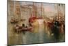 The Grand Canal in Venice-J. M. W. Turner-Mounted Art Print