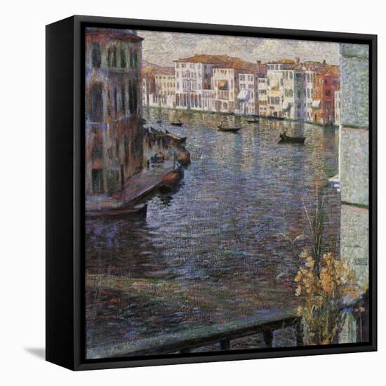 The Grand Canal in Venice-Umberto Boccioni-Framed Stretched Canvas