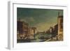 The Grand Canal looking East from the Campo San Vio towards the Bacino oil on board-Francesco Tironi-Framed Giclee Print