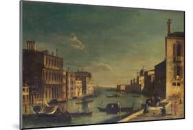 The Grand Canal looking East from the Campo San Vio towards the Bacino oil on board-Francesco Tironi-Mounted Giclee Print