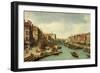 The Grand Canal Near the Rialto Bridge, Venice, C.1730-Canaletto-Framed Giclee Print