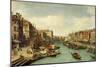 The Grand Canal Near the Rialto Bridge, Venice, C.1730-Canaletto-Mounted Giclee Print