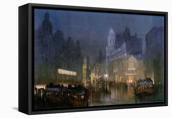 The Grand Canal of Tottenham Court Road'. C1900-1940-Donald Maxwell-Framed Stretched Canvas