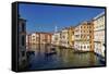 The Grand Canal of Venice, UNESCO World Heritage Site, Veneto, Italy, Europe-Marco Brivio-Framed Stretched Canvas