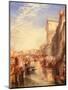 The Grand Canal: Scene - a Street in Venice, C.1837-J. M. W. Turner-Mounted Giclee Print