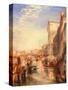 The Grand Canal: Scene - a Street in Venice, C.1837-J. M. W. Turner-Stretched Canvas
