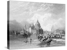 The Grand Canal, Venice, Engraved by J. Thomas, C.1829 (Engraving)-Charles Bentley-Stretched Canvas