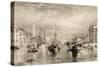 The Grand Canal, Venice, Engraved by William Miller (1796-1882) 1838-52 (Engraving)-J. M. W. Turner-Stretched Canvas