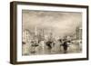 The Grand Canal, Venice, Engraved by William Miller (1796-1882) 1838-52 (Engraving)-J. M. W. Turner-Framed Giclee Print