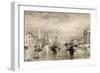 The Grand Canal, Venice, Engraved by William Miller (1796-1882) 1838-52 (Engraving)-J. M. W. Turner-Framed Giclee Print