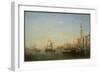 The Grand Canal, Venice (Frigate and Gondola, Basin of San Marco), C.1852 (Oil on Canvas)-Felix Ziem-Framed Giclee Print