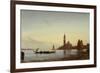 The Grand Canal, Venice (Gondola before San Giorgio), C.1865 (Oil on Panel)-Felix Ziem-Framed Giclee Print