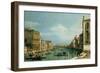 The Grand Canal Venice Looking East from the Campo Di San Vio-Canaletto-Framed Giclee Print