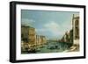 The Grand Canal Venice Looking East from the Campo Di San Vio-Canaletto-Framed Giclee Print