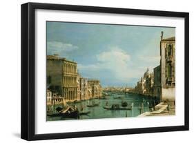 The Grand Canal Venice Looking East from the Campo Di San Vio-Canaletto-Framed Giclee Print