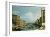 The Grand Canal Venice Looking East from the Campo Di San Vio-Canaletto-Framed Giclee Print