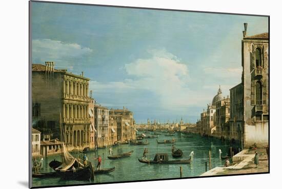 The Grand Canal Venice Looking East from the Campo Di San Vio-Canaletto-Mounted Giclee Print