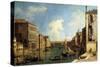 The Grand Canal, Venice, Looking East from the Campo Di San Vio-Canaletto-Stretched Canvas