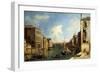 The Grand Canal, Venice, Looking East from the Campo Di San Vio-Canaletto-Framed Giclee Print