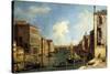 The Grand Canal, Venice, Looking East from the Campo Di San Vio-Canaletto-Stretched Canvas