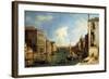 The Grand Canal, Venice, Looking East from the Campo Di San Vio-Canaletto-Framed Giclee Print