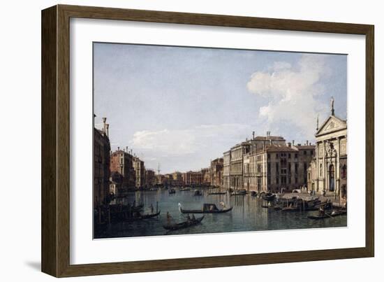 The Grand Canal, Venice, Looking South-East from San Stae to the Fabbriche Nuove Di Rialto-Canaletto-Framed Giclee Print