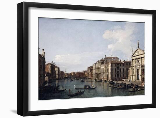 The Grand Canal, Venice, Looking South-East from San Stae to the Fabbriche Nuove Di Rialto-Canaletto-Framed Giclee Print