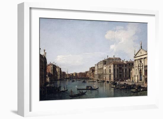 The Grand Canal, Venice, Looking South-East from San Stae to the Fabbriche Nuove Di Rialto-Canaletto-Framed Giclee Print