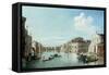 The Grand Canal, Venice, looking South East to the Fabriche Nuovo di Rialto-William James-Framed Stretched Canvas