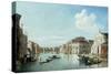 The Grand Canal, Venice, looking South East to the Fabriche Nuovo di Rialto-William James-Stretched Canvas