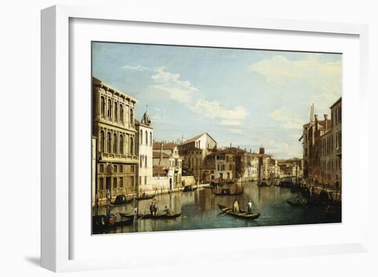 The Grand Canal, Venice, Looking Southwest from a Point Near the Rialto Bridge-Bernardo Bellotto-Framed Giclee Print