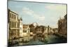 The Grand Canal, Venice, Looking Southwest from a Point Near the Rialto Bridge-Bernardo Bellotto-Mounted Giclee Print