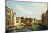 The Grand Canal, Venice, Looking Southwest from a Point Near the Rialto Bridge-Bernardo Bellotto-Mounted Giclee Print
