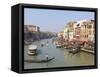 The Grand Canal, Venice, UNESCO World Heritage Site, Veneto, Italy, Europe-Amanda Hall-Framed Stretched Canvas