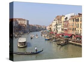 The Grand Canal, Venice, UNESCO World Heritage Site, Veneto, Italy, Europe-Amanda Hall-Stretched Canvas