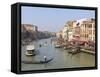 The Grand Canal, Venice, UNESCO World Heritage Site, Veneto, Italy, Europe-Amanda Hall-Framed Stretched Canvas