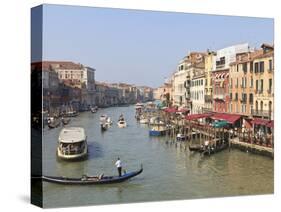 The Grand Canal, Venice, UNESCO World Heritage Site, Veneto, Italy, Europe-Amanda Hall-Stretched Canvas