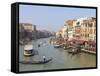 The Grand Canal, Venice, UNESCO World Heritage Site, Veneto, Italy, Europe-Amanda Hall-Framed Stretched Canvas