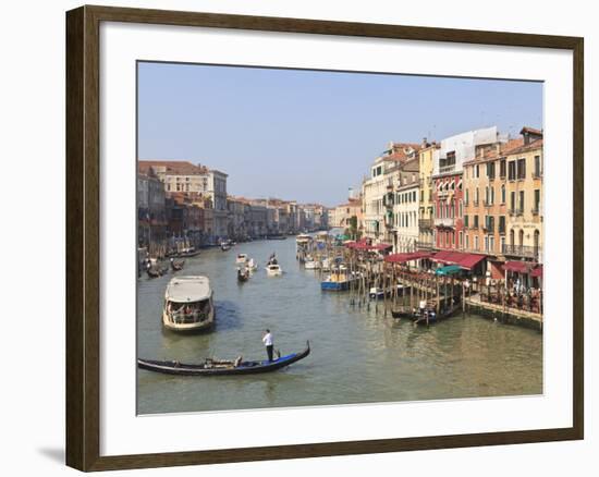 The Grand Canal, Venice, UNESCO World Heritage Site, Veneto, Italy, Europe-Amanda Hall-Framed Photographic Print