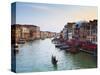 The Grand Canal, Venice, UNESCO World Heritage Site, Veneto, Italy, Europe-Amanda Hall-Stretched Canvas